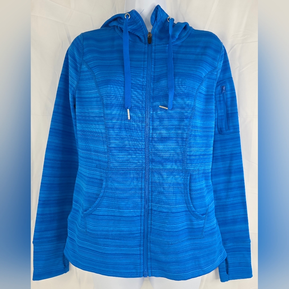 Xersion Women's Hooded Zip Up Jacket Size Small Blue B-3306